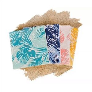 🌟HP🌟 NIB  set of 4 Palm Coasters Beach Theme 🏝